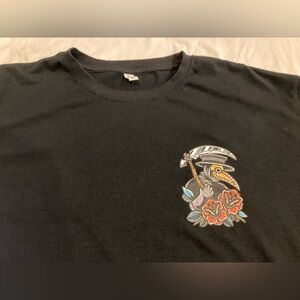 "The Same Ones Who Sell The Panic Sell The Cure"Black Graphic T-Shirt. Sz.XL